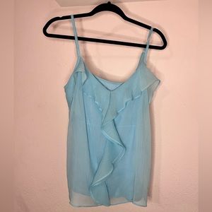 NY&COMPANY size L baby blue tank w/ built in bra lining barely worn